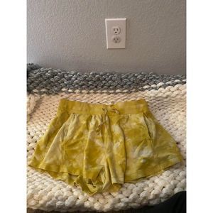 all in motion womens size XL shorts mustard tie dye athletic casual comfy shorts